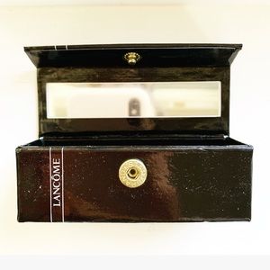 Black structured Lancôme lipstick case + mirror